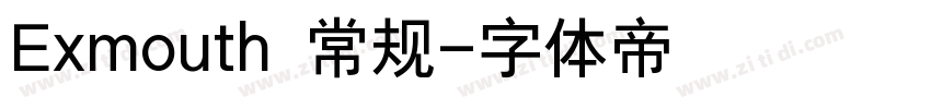 Exmouth 常规字体转换